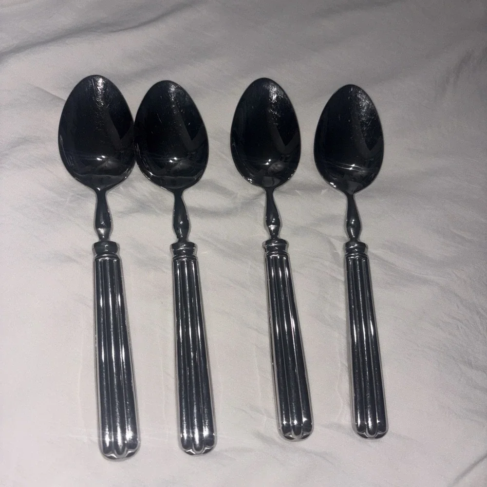 Pottery Barn Toulouse Stainless Serving Spoon Set of 4 Portugal
